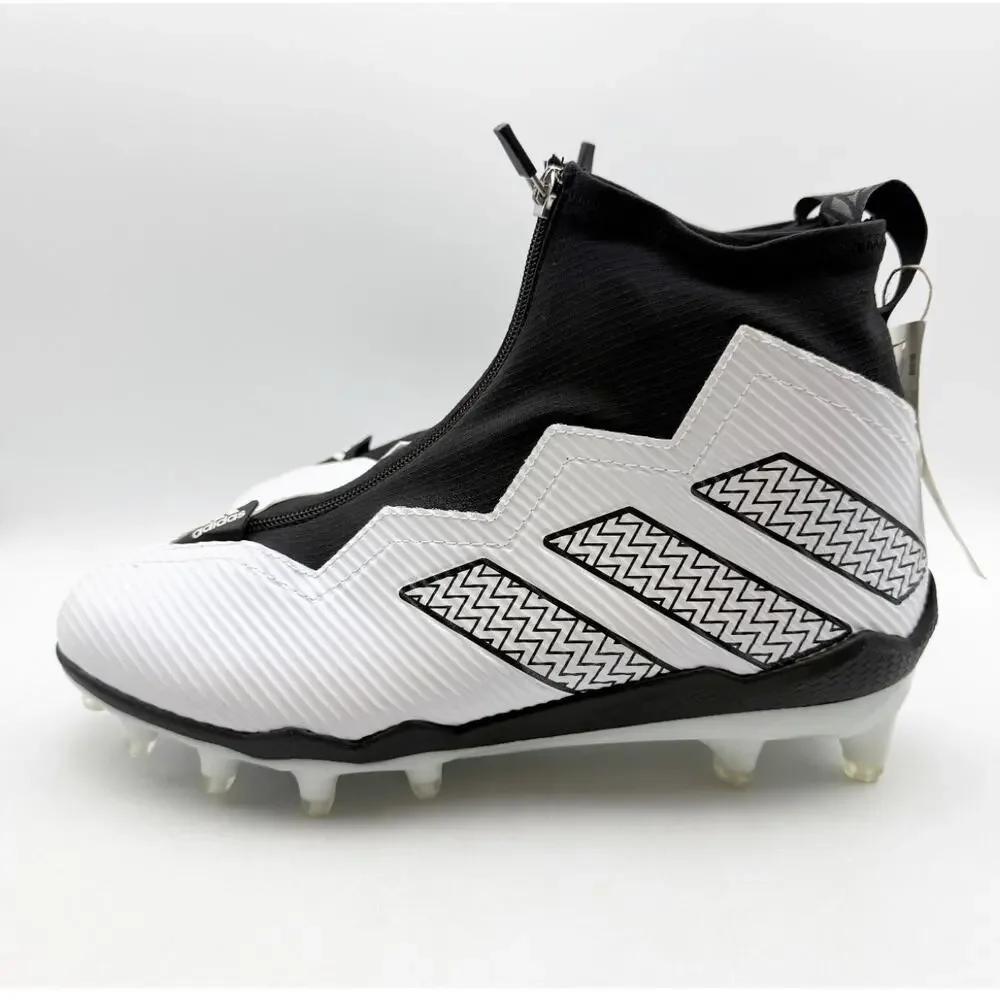ADIDAS Men's Nasty 2.0 Football Cleats Size 9 White Black Zipper NWOB GV8306
